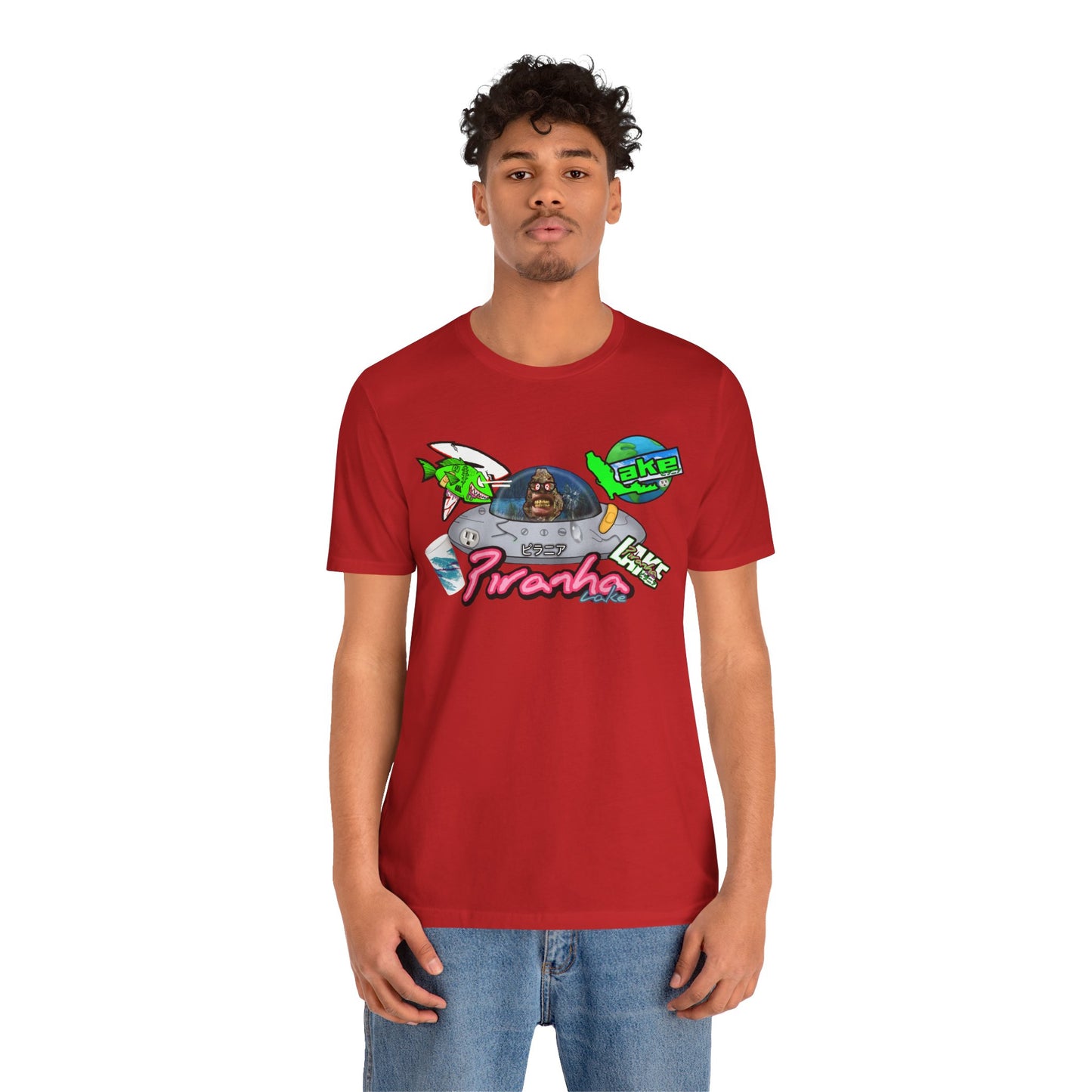 “Piranha Lake Universe 2” Graphic T-shirt by Piranha Lake (Unisex Jersey Short Sleeve Tee)