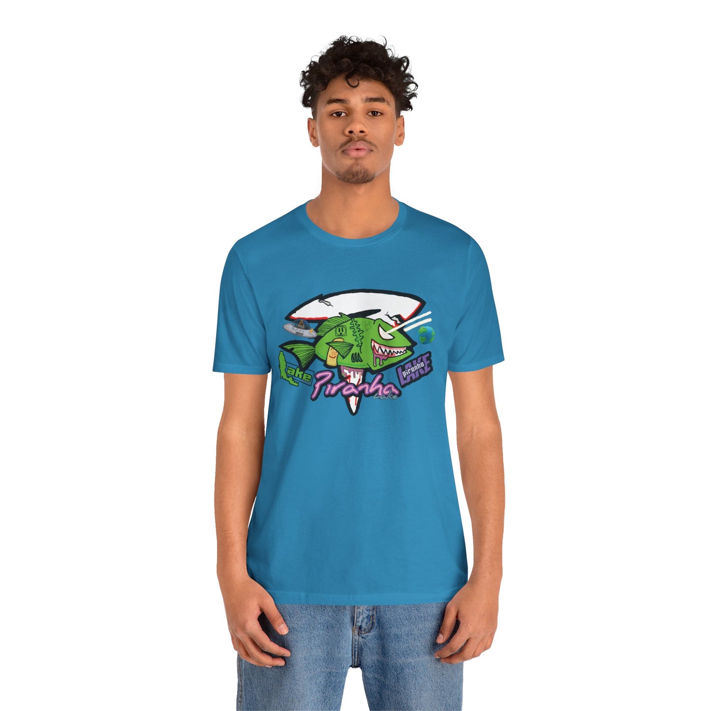 “Piranha Lake Universe” Graphic T-shirt by Piranha Lake (Unisex Jersey Short Sleeve Tee)