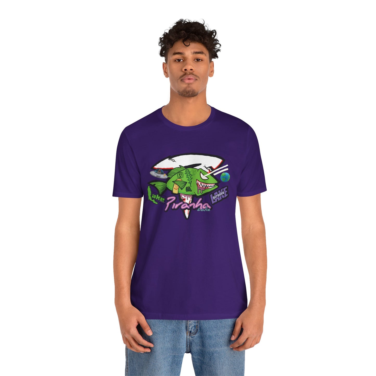 “Piranha Lake Universe” Graphic T-shirt by Piranha Lake (Unisex Jersey Short Sleeve Tee)