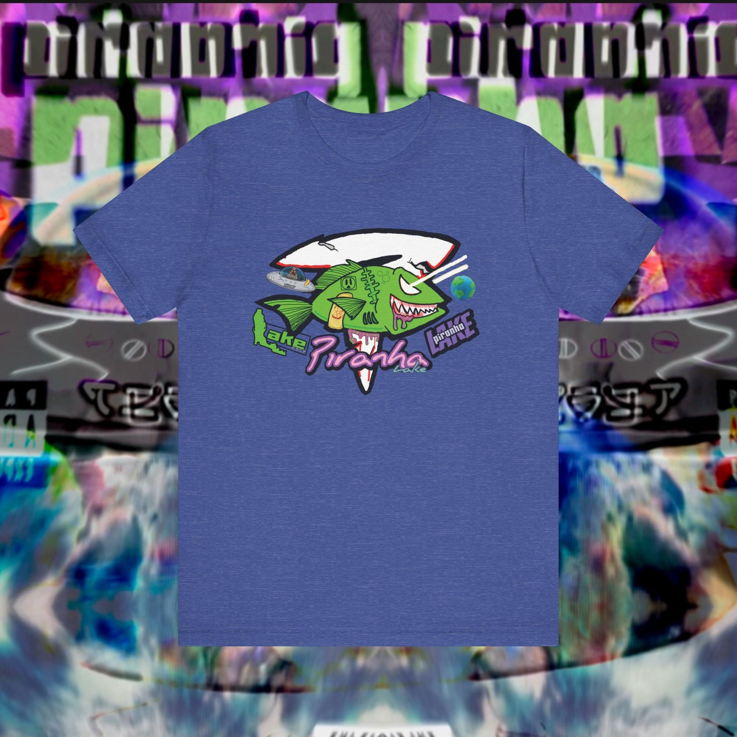 “Piranha Lake Universe” Graphic T-shirt by Piranha Lake (Unisex Jersey Short Sleeve Tee)