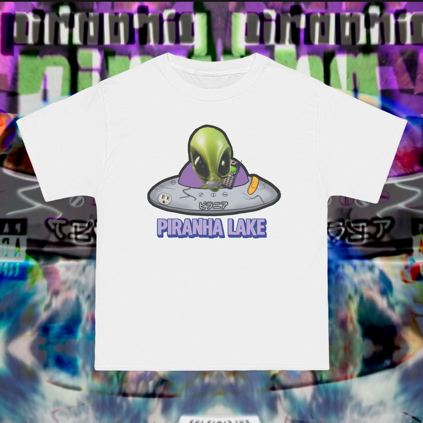 “Missing UFO” by Piranha Lake graphic T-shirt Beefy-T®  Short-Sleeve T-Shirt