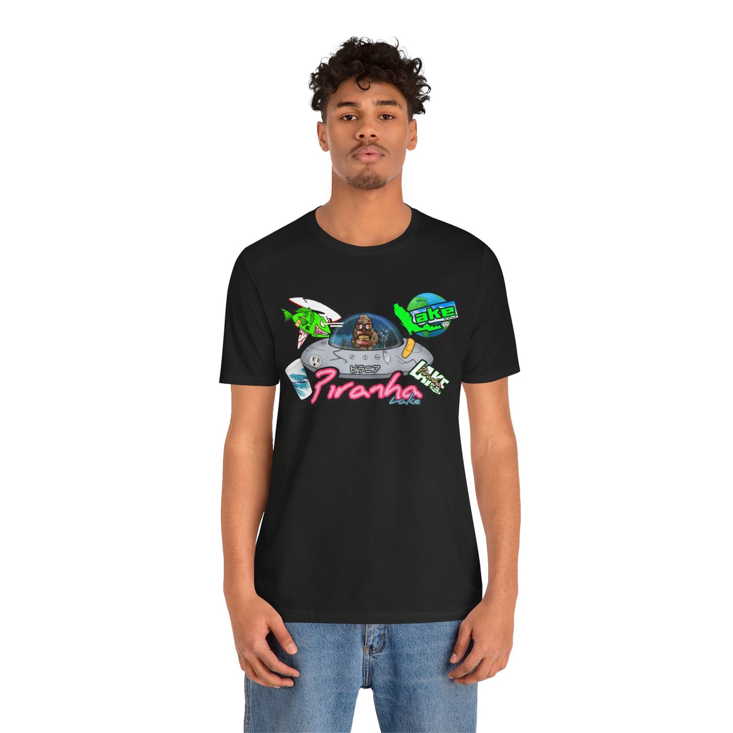 “Piranha Lake Universe 2” Graphic T-shirt by Piranha Lake (Unisex Jersey Short Sleeve Tee)
