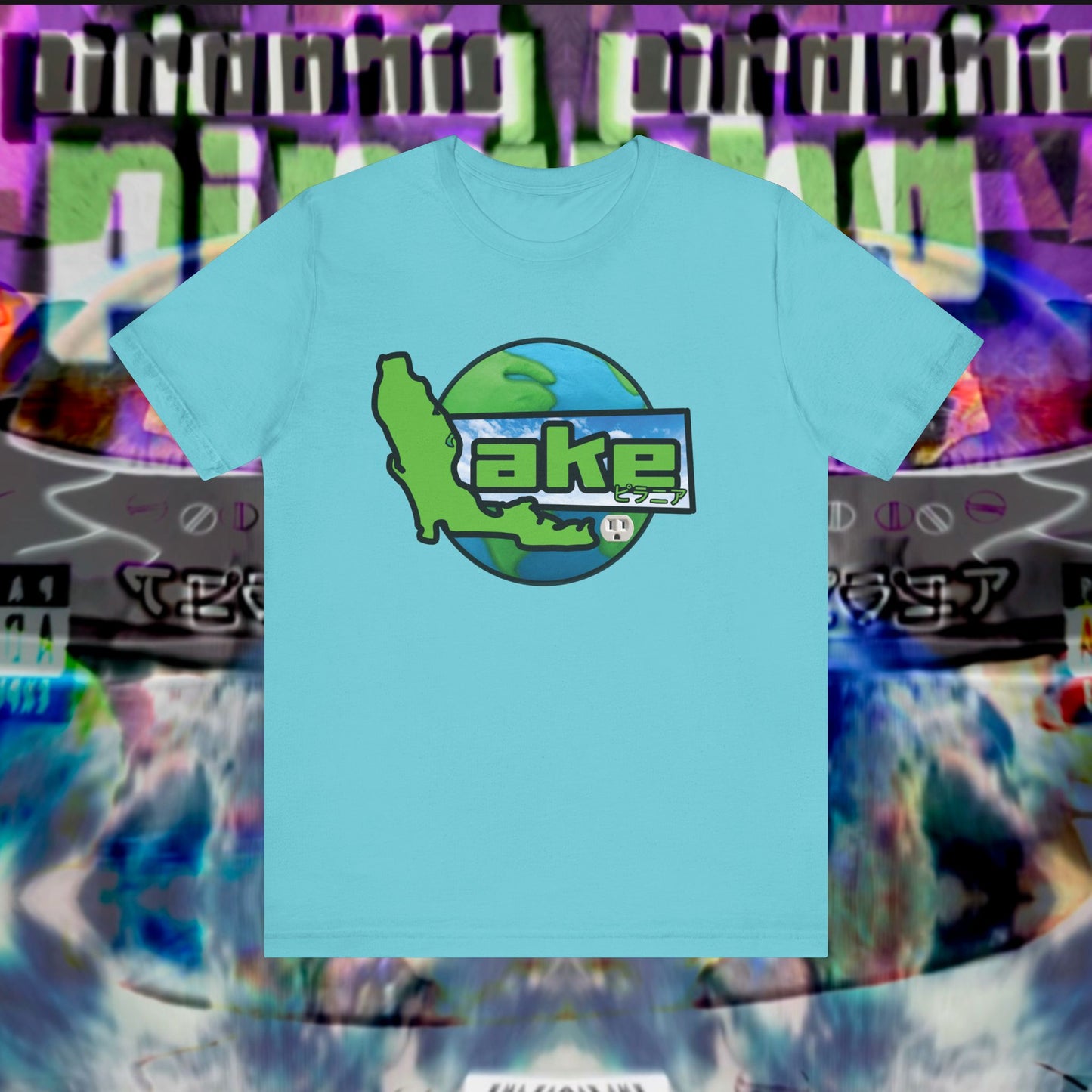 “Lake World” Graphic T-shirt by Piranha Lake (Unisex Jersey Short Sleeve Tee)