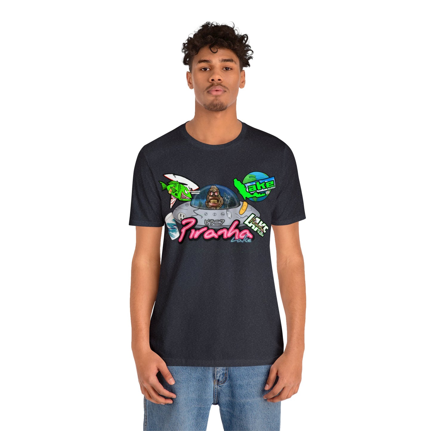 “Piranha Lake Universe 2” Graphic T-shirt by Piranha Lake (Unisex Jersey Short Sleeve Tee)