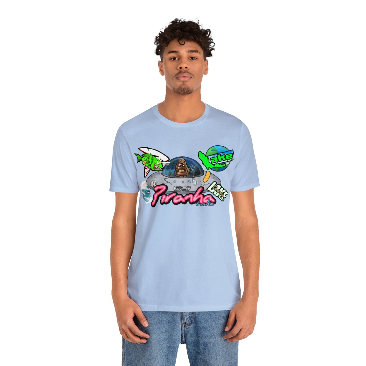 “Piranha Lake Universe 2” Graphic T-shirt by Piranha Lake (Unisex Jersey Short Sleeve Tee)