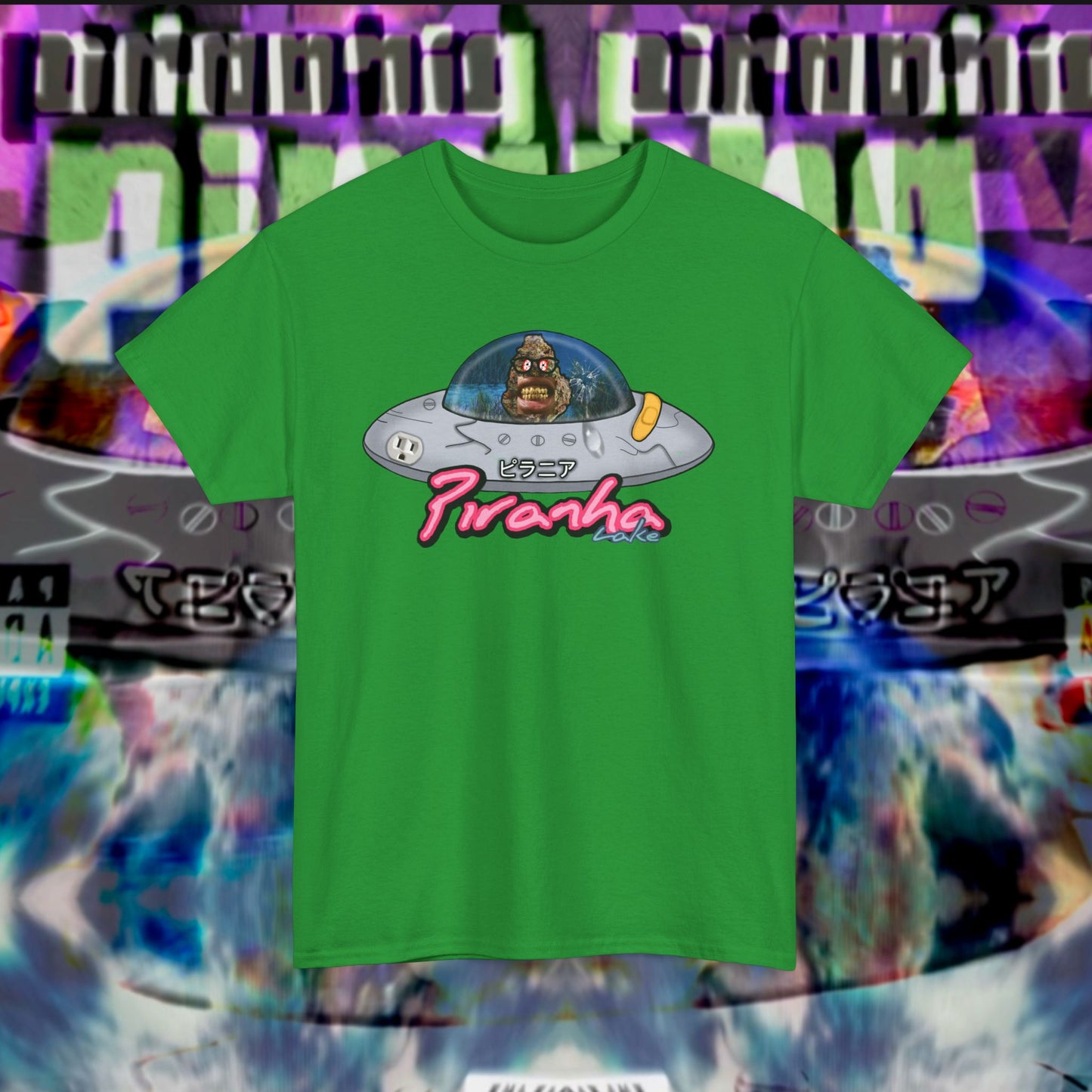“UFO bud” Graphic T-shirt by Piranha Lake LLC (Unisex Heavy Cotton Tee)